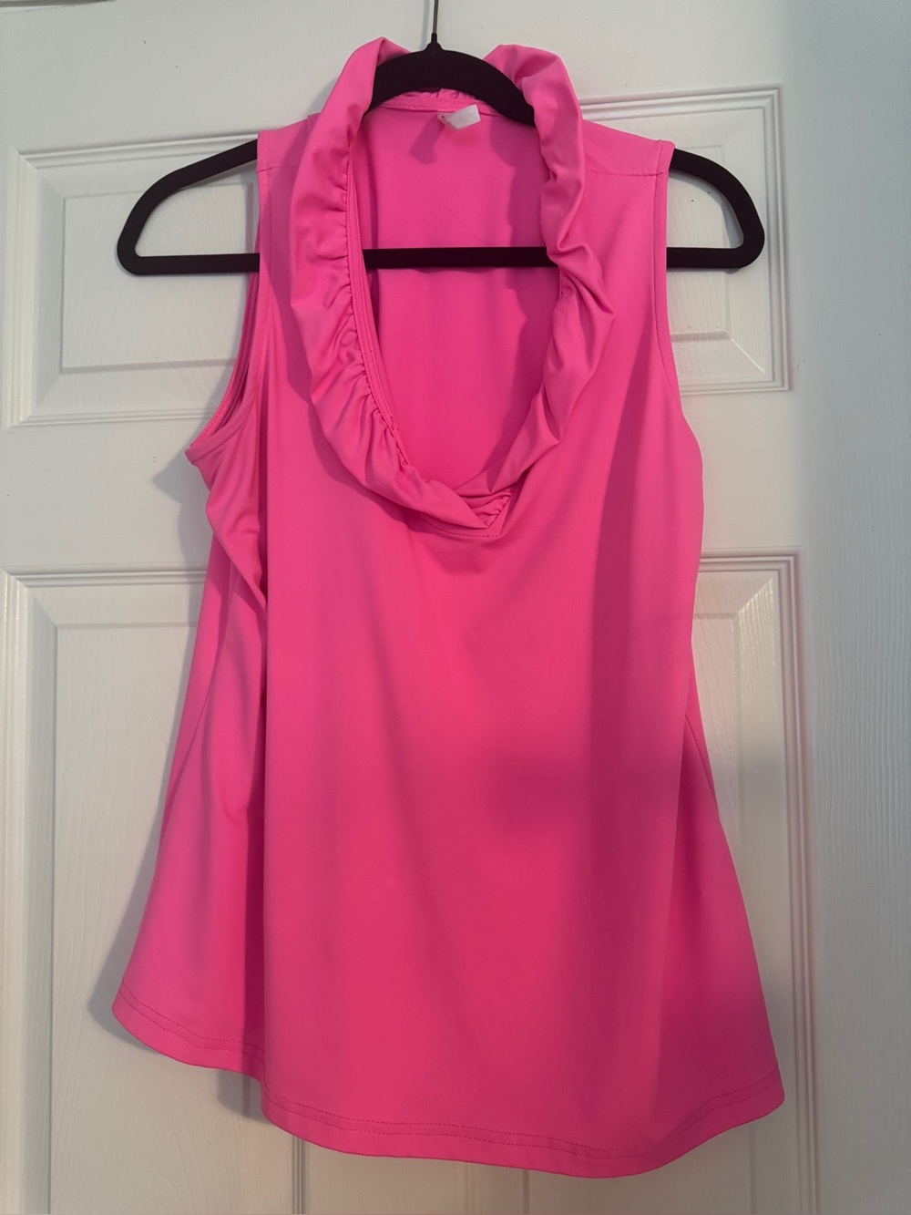 Lulu B Women’s Sleeveless Ruched Cowl Neck Top - Pink